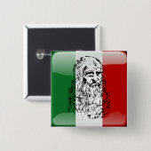 イタリアの光沢フラグ 缶バッジ (正面&裏面)