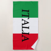 イタリアの公式旗 ビーチタオル (正面)