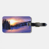 イタリアの冬の雪場面 ラゲッジタグ (裏面横)