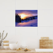 イタリアの冬の雪景色 ポスター (キッチン)