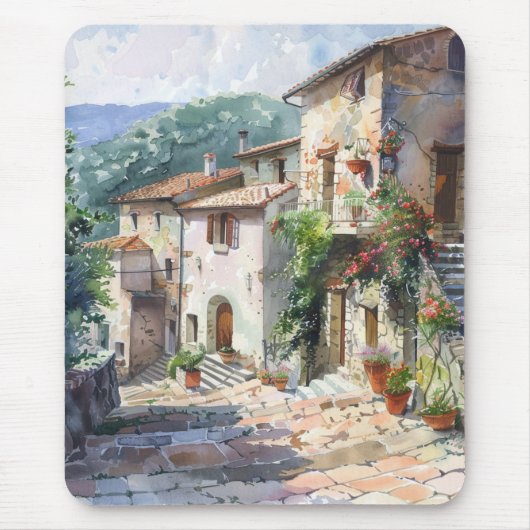 イタリアの古い村 マウスパッド (正面)
