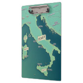 イタリアの古典的な地図 クリップボード (左)