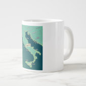 イタリアの古典的な地図 ジャンボコーヒーマグカップ (正面右)