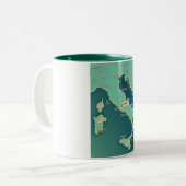 イタリアの古典的な地図 ツートーンマグカップ (正面左)