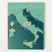 イタリアの古典的な地図 プランナー手帳 (裏面)