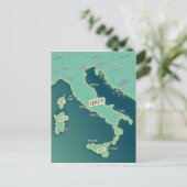 イタリアの古典的な地図 ポストカード (スタンド正面)