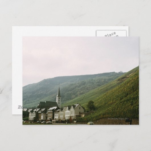 イタリアの古風なモゼルの町 ポストカード (正面/裏面)