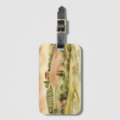 イタリアの国イタリアン側の水彩風景 ラゲッジタグ (正面縦)