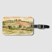イタリアの国イタリアン側の水彩風景 ラゲッジタグ (正面横)