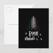イタリアの国旗と一緒にクリスマスを祝おう シーズンポストカード (正面/裏面)