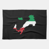 イタリアの国旗の色 キッチンタオル (横)
