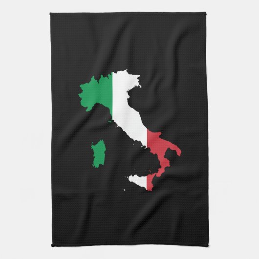 イタリアの国旗の色 キッチンタオル (縦)