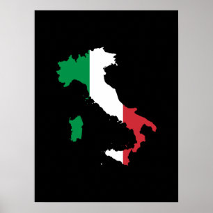 イタリアの国旗の色 ポスター