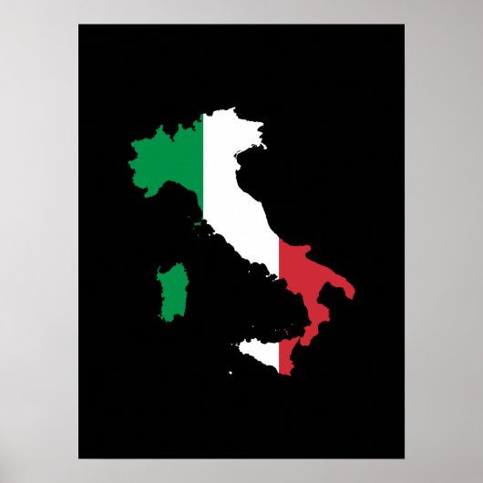 イタリアの国旗の色 ポスター (正面)