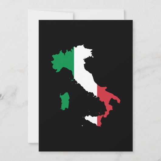 イタリアの国旗の色 招待状 (正面)