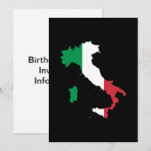 イタリアの国旗の色 招待状 (正面/裏面)