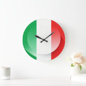 イタリアの国旗をデザインした大型壁掛け時計 モダン ラージ壁時計 (ホーム)