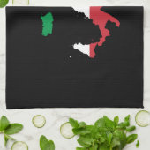 イタリアの国旗カラー キッチンタオル (折り畳み)