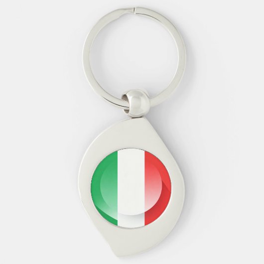 イタリアの国旗キーチェーン キーホルダー (正面)