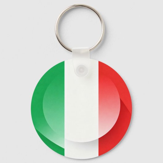 イタリアの国旗キーチェーン キーホルダー (正面)