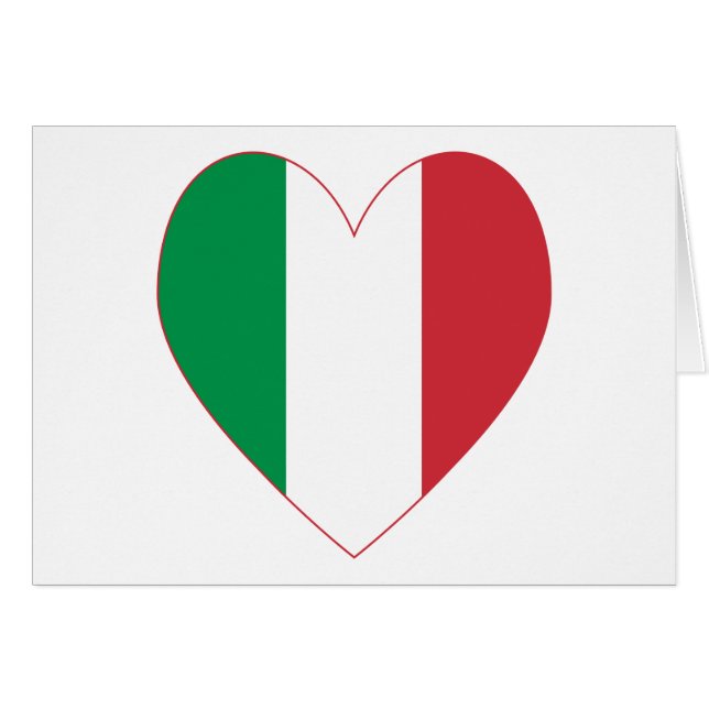 イタリアの国旗ハート (正面横)