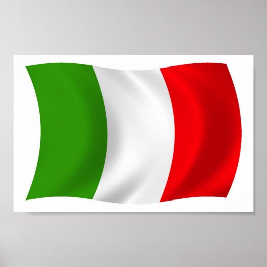 イタリアの国旗ポスター印刷 ポスター (正面)