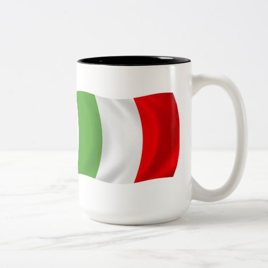 イタリアの国旗マグカップ ツートーンマグカップ (右)