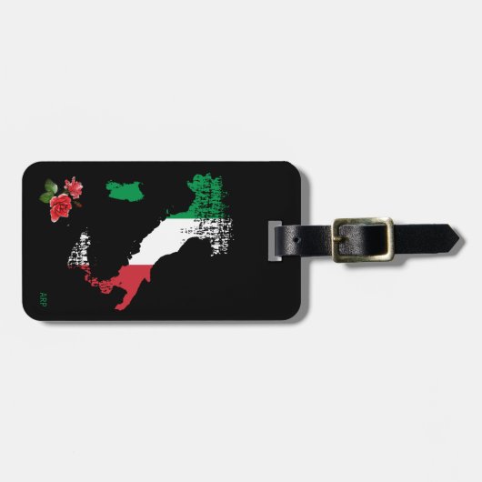 *~*イタリアの国旗地イタリアン図 ラゲッジタグ (正面横)