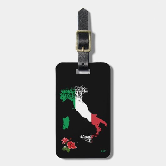 *~*イタリアの国旗地イタリアン図 ラゲッジタグ (正面縦)