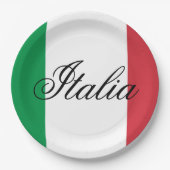 イタリアの国旗 イタリアの誇り ヨーロッパの国 ペーパープレート (正面)