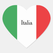イタリアの国旗 オーダーメイド イタリアン ハートシール (正面)