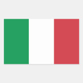 イタリアの国旗 グリーン ホワイト レッド 長方形シール (正面)