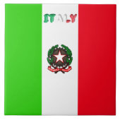 イタリアの国旗 タイル (正面)