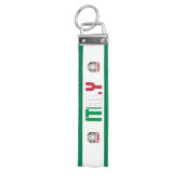 イタリアの国旗　チャーミング　愛国心 リストバンドキーホルダー (鍵トップ)