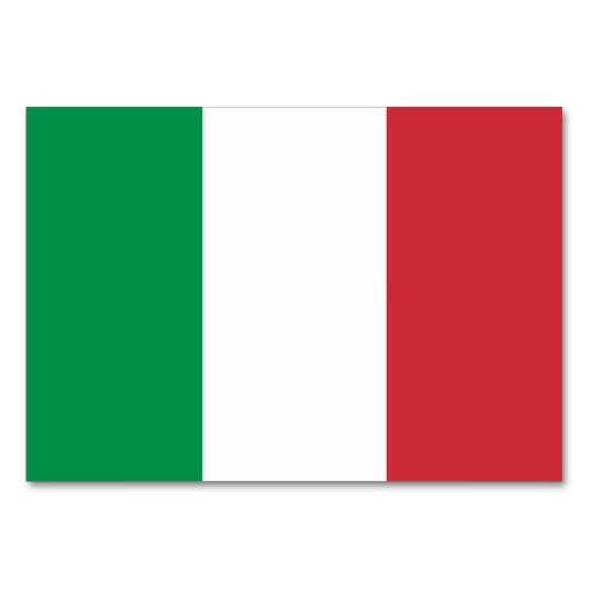 イタリアの国旗 テーブルナンバー (正面)