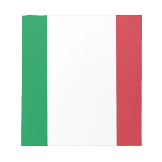 イタリアの国旗 ノートパッド (正面)
