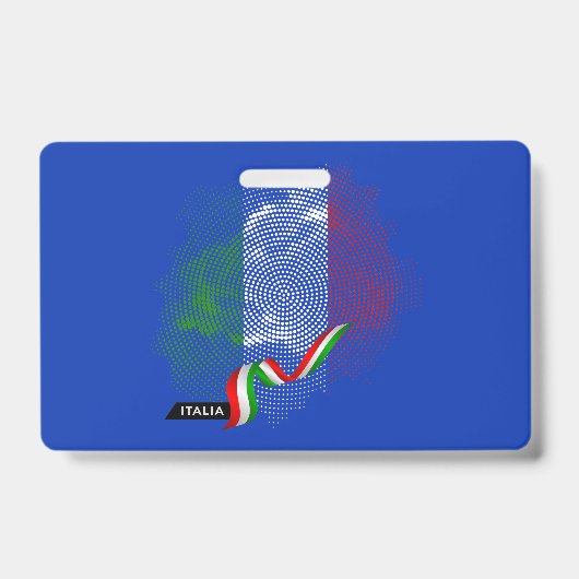 イタリアの国旗 バッジ (正面)