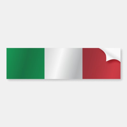 イタリアの国旗 バンパーステッカー (正面)