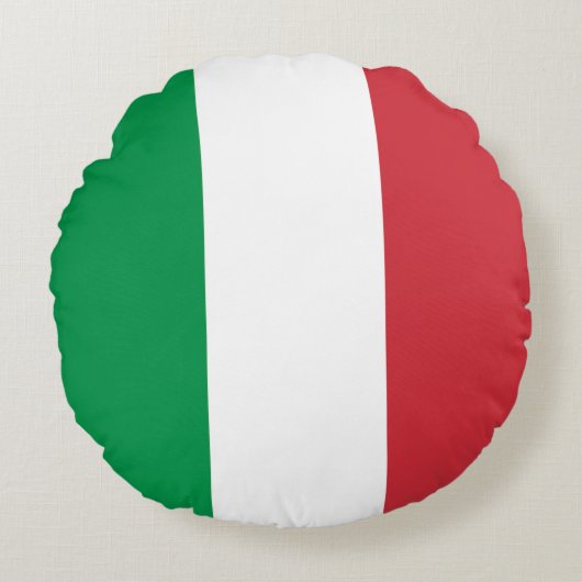 イタリアの国旗 ラウンドクッション (正面)