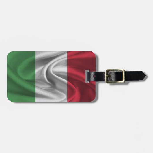 イタリアの国旗 ラゲッジタグ (正面横)