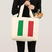 イタリアの国旗 ラージトートバッグ (正面(商品))