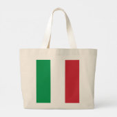イタリアの国旗 ラージトートバッグ (裏面)
