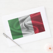 イタリアの国旗 長方形シール (封筒)