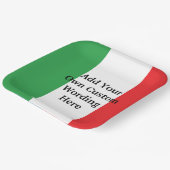 イタリアの国旗 Buon Compleanno または Anniversario  ペーパープレート (傾斜あり)