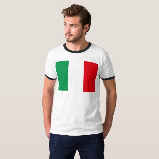 イタリアの国旗 Tシャツ (正面フル)