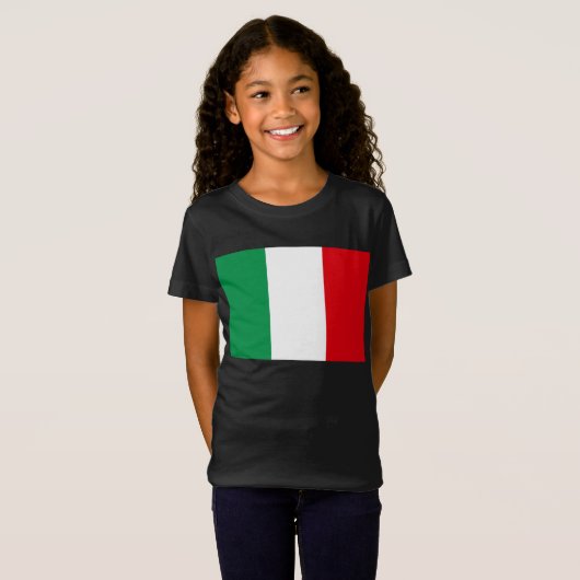 イタリアの国旗 Tシャツ (正面フル)