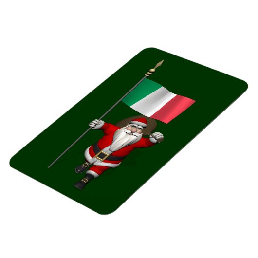 イタリアの国章を身に着けたサンタクロース マグネット (左側)