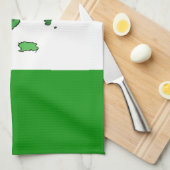 イタリアの地図が付いているイタリアンな旗 キッチンタオル (四つ折り)