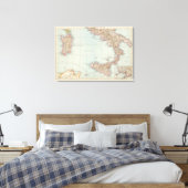 イタリアの地図と旅 キャンバスプリント (インサイチュ (寝室))