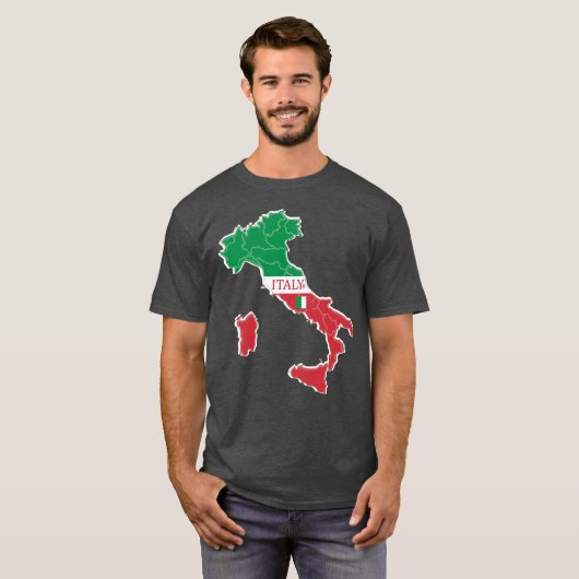 イタリアの地図のクラシックなワイシャツの服装の販売; 人か女性 Tシャツ (正面フル)